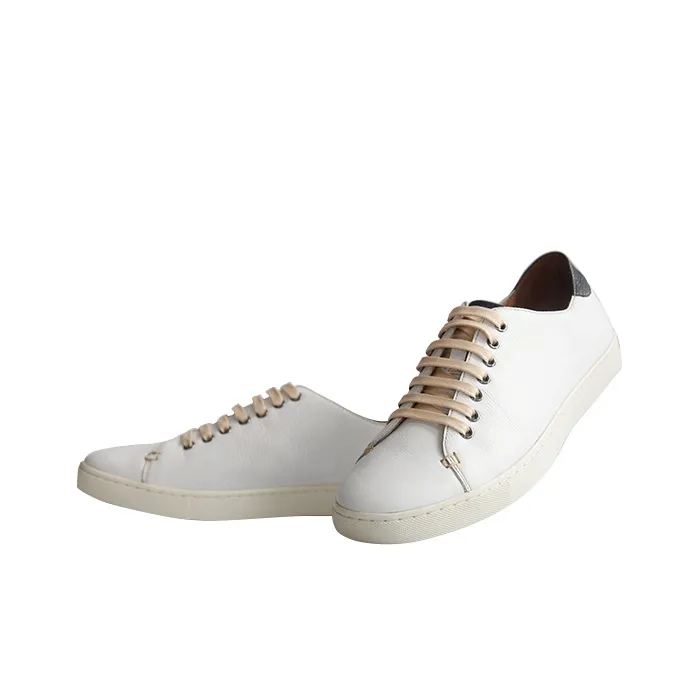 TIMOTHY&CO. White Sneakers Slip Resistant Low Top Casual Shoes 2cm Men's White-3