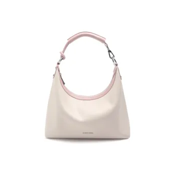 MZ HOUGE PU Shoulder Bag Crossbody Bag Large Size Women's Ecru/Black