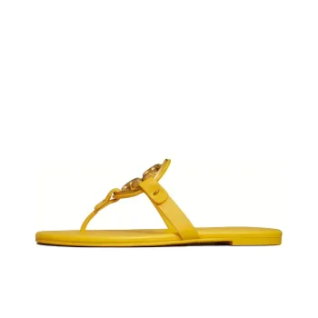 TORY BURCH Miller Soft Logo plaque Leather Slides