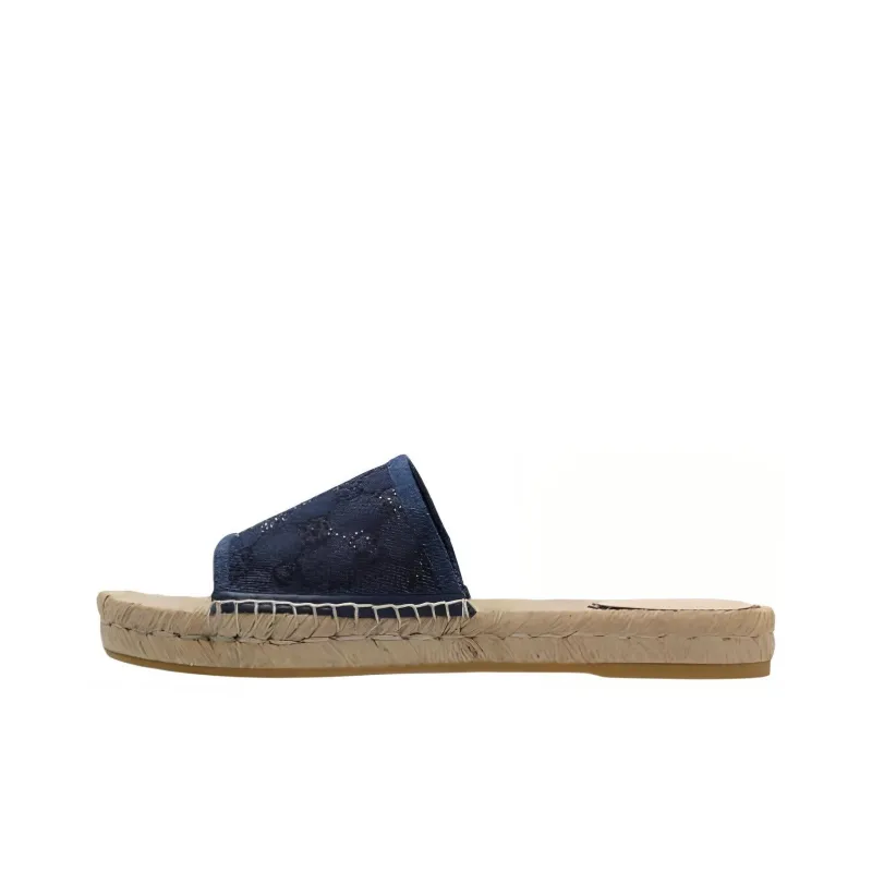 GUCCI Slide Slippers Women's Blue-0