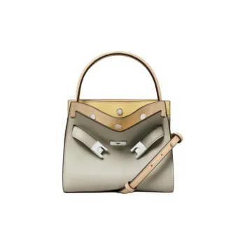 TORY BURCH Cow Leather Shoulder Bag, Crossbody Bag, Handbag Mini Women's Feather Gray