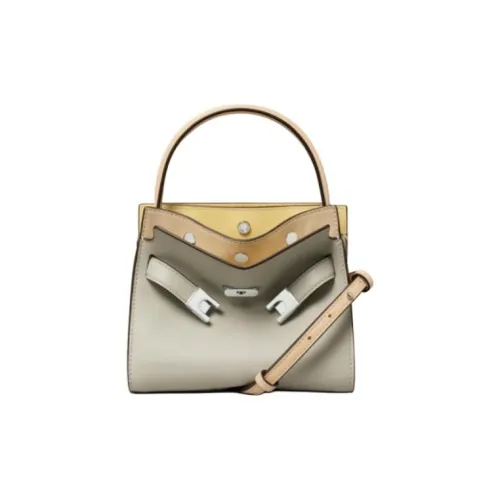 TORY BURCH Cow Leather Shoulder Exclusive bag, Crossbody Exclusive bag, Handbag Mini Women's Feather Gray