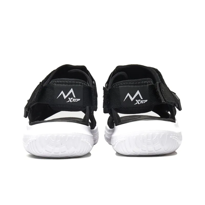 XTEP Beach Sandals Men's Black White-2