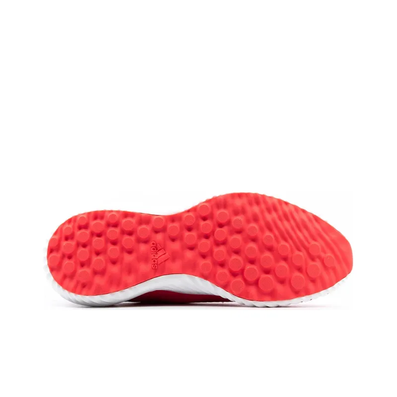 Adidas AlphaBounce J Cushioned Wear Resistant Slip Resistant Low Top Running Shoes Women's Red Black-3