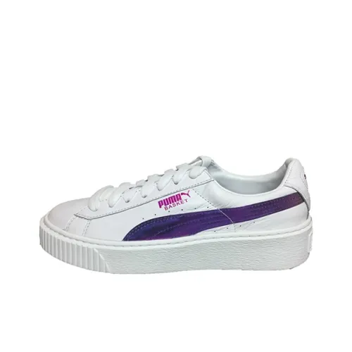 PUMA Basket Skateboard Shoes Women's Low-Top White/Colorful