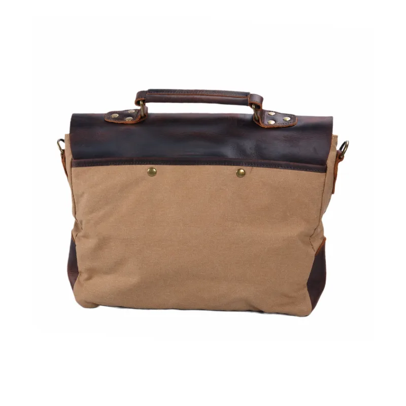 PULUWIRR Canvas With Leather Versatile Minimalist Style Convenient Medium Firmness Handbag Regular Unisex-2