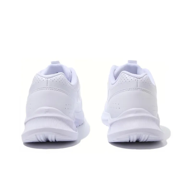 FILA Cushioning, Wear Resistant Low Top Running Shoes Unisex White Korean Style-4