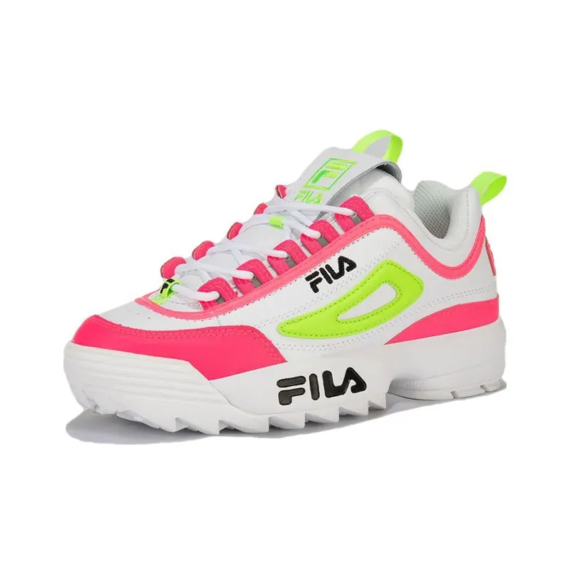 FILA Disruptor 2 Cushioning Low-Top Tennis Shoes Women's White Pink-3