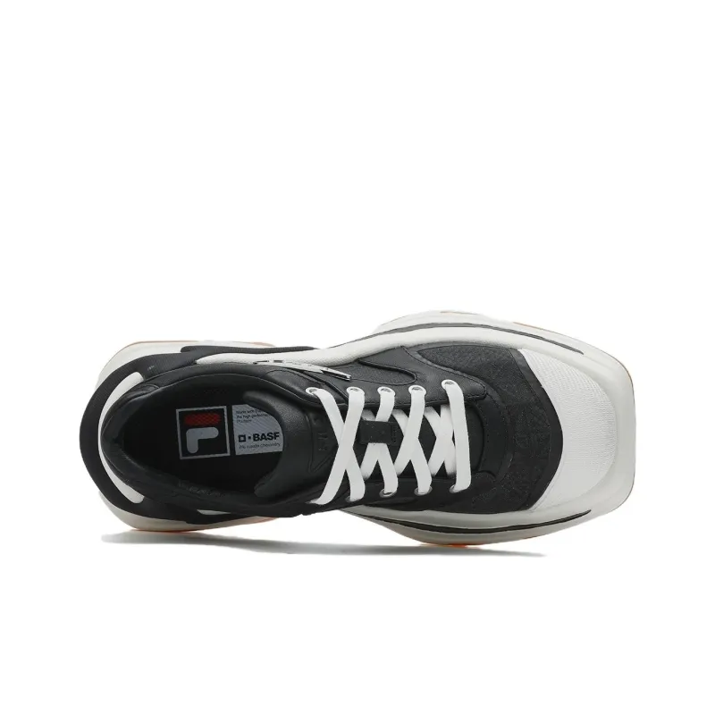 FILA DIVA Cushioning Anti Slip And Wear Resistant Low Top Casual Shoes Women's Black White-1
