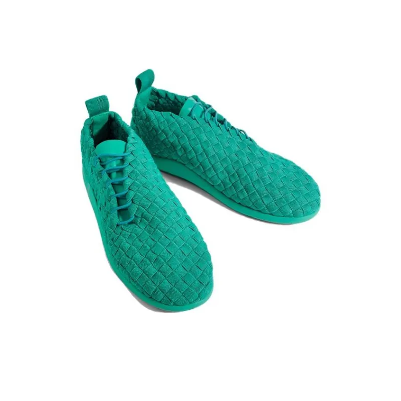 Bottega Veneta Woven Low Top Sneakers Blue-3