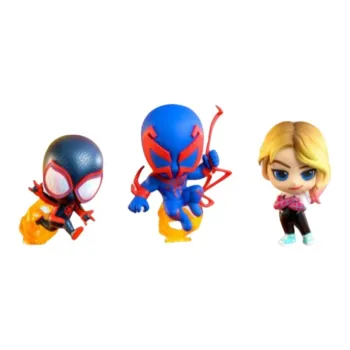 Hot Toys 'Spider Man  Across The Spider Verse' COSBABYS Mini Collector Doll Chibi Figures