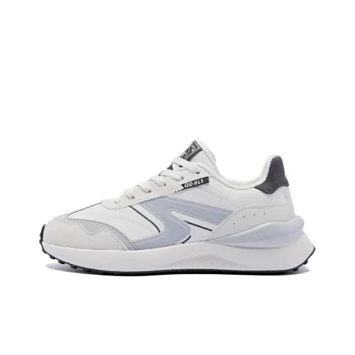 QIAODAN Running Shoes Women's Low-Top Birch White Shark Gray