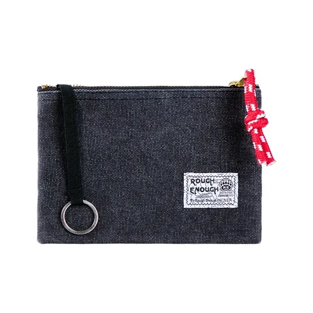 Rough Enough Canvas Bag Storage Bag Small Size Unisex Black Gray-0