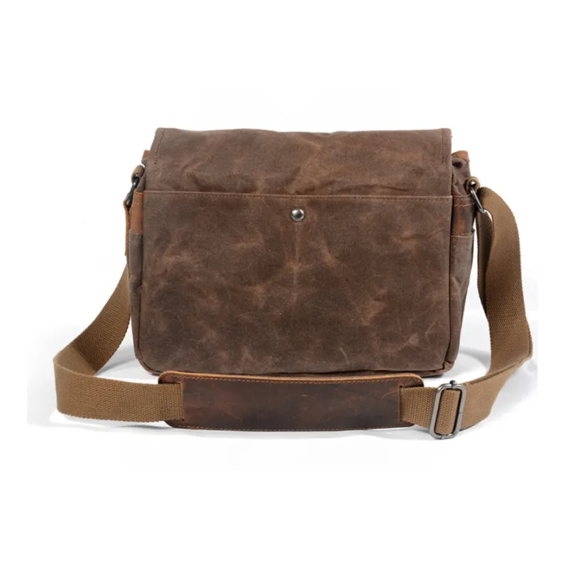 PULUWIRR Cowhide Patchwork Canvas Crossbody Bag Regular Unisex Dark Gray/Coffee/Army Green-5