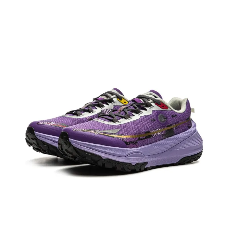 SOULLAND x LiNing Dilu Apus Technology Apus Silk Cushioned Slip-Resistant Low-Top Running Shoes Women's Fuchsia-3