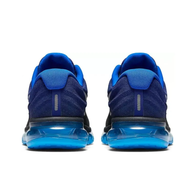 Nike Air Max 2017 Cushioning, Wear Resistant Low Top Running Shoes Men's Blue Black-3
