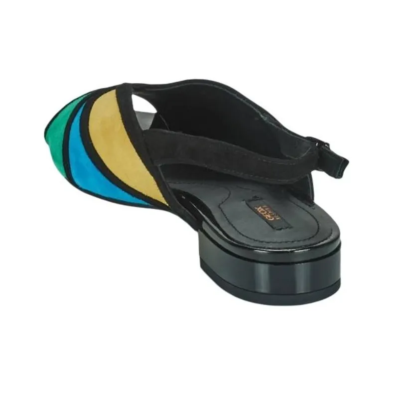 GEOX One Strap Sandals 0.5cm Women's Yellow Blue Green-7