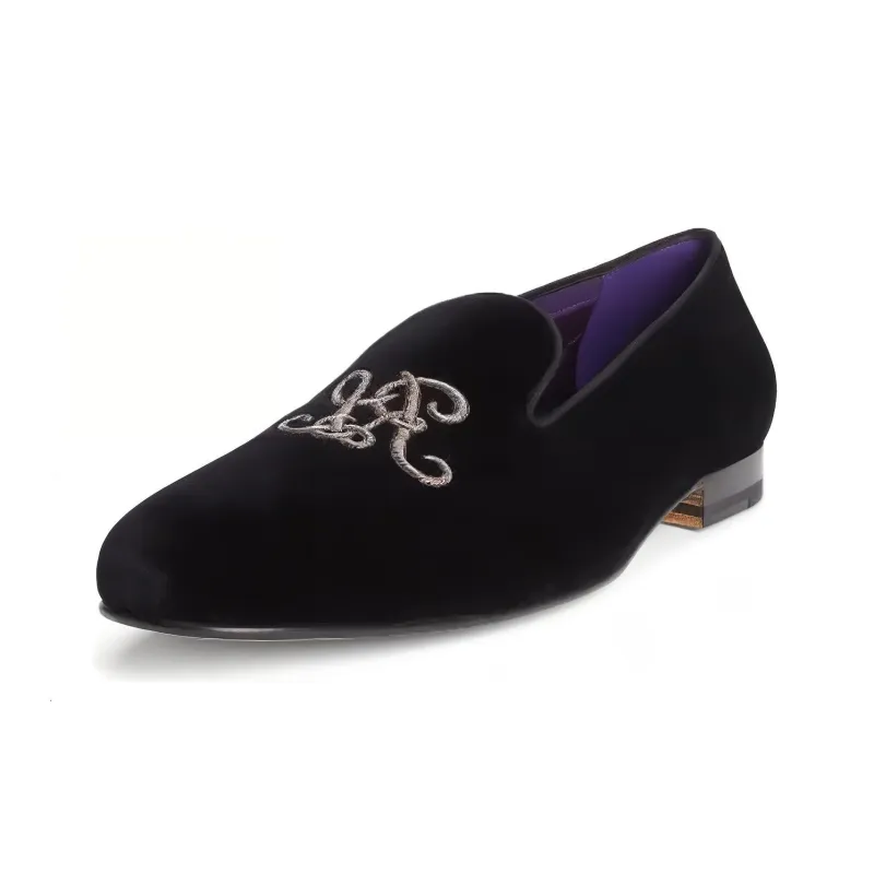 Ralph Lauren Purple Label Alonzo Velvet Slippers-3