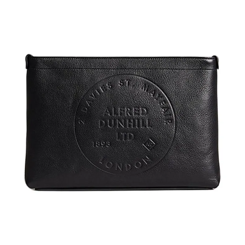 Dunhill Cow Leather Clutch Medium Size Men's Black-0