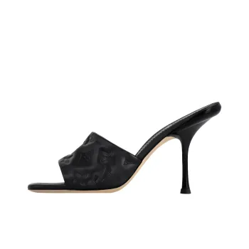 LOUIS VUITTON Revival Abrasion Resistant Slide Slippers Women's Black