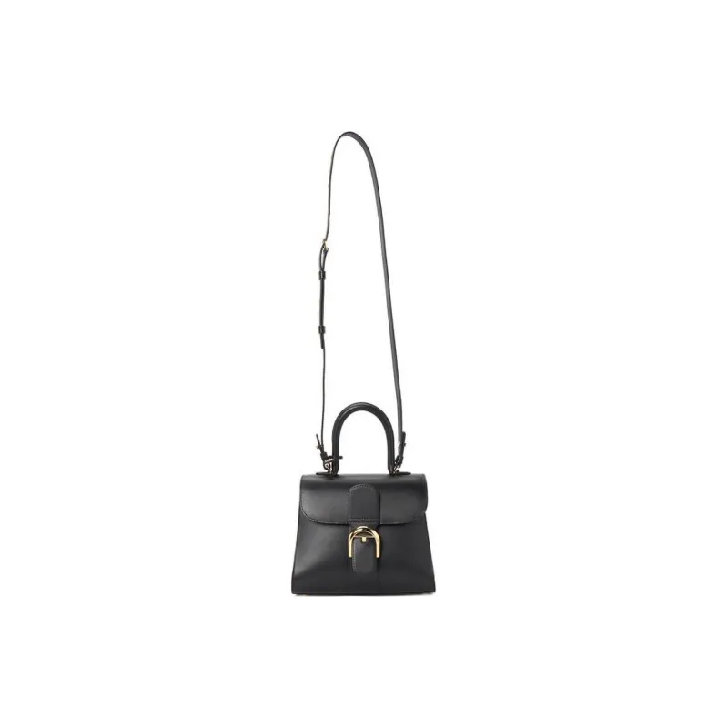 Delvau Calfskin One Shoulder Handbags Women's Black-1