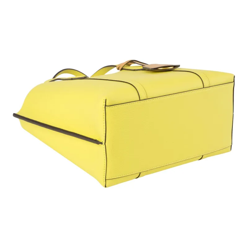 TORY BURCH Leather Tote Bag, Shopping Bag, Crossbody Bag, Handbag Trumpets Women's Bright Yellow-3