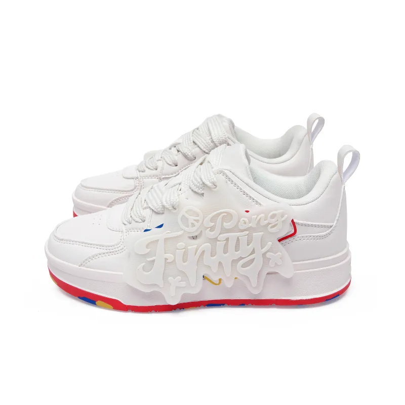 PONGFINITY Low-Top Skateboard Shoes Unisex Ecru-9