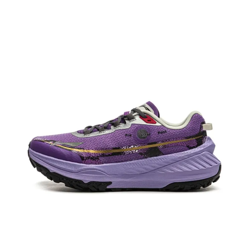 SOULLAND x LiNing Dilu Apus Technology Apus Silk Cushioned Slip-Resistant Low-Top Running Shoes Women's Fuchsia-1