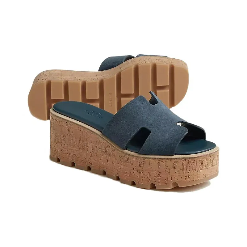 HERMES Eze 30 Sandal Bleu Celeste-4