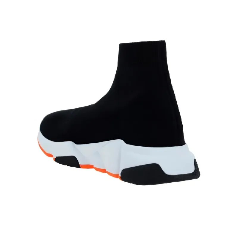Balenciaga Speed Trainer Black White Orange-3