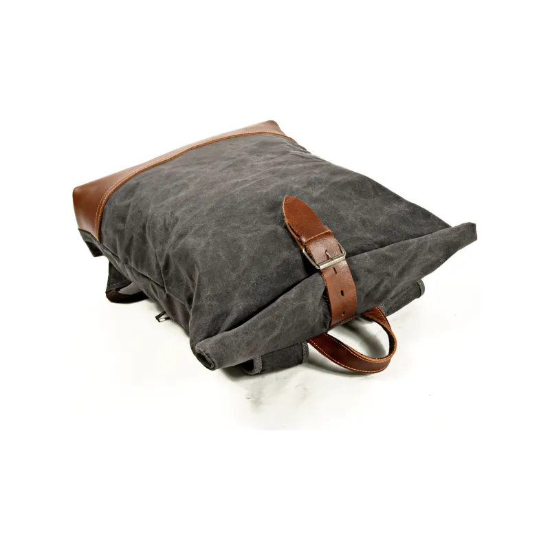 PULUWIRR Cowhide Patchwork Canvas Water Resistant Durable Wear Resistant Travel Bag Regular Unisex-3