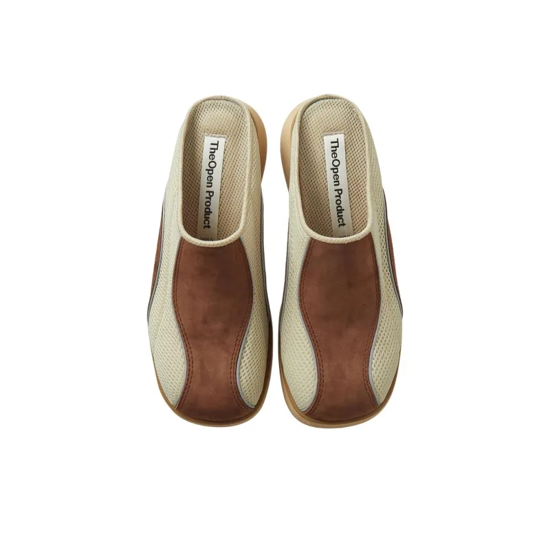 Open Yy Rubber Sole Wrap-toe Slippers Women's Brown-3