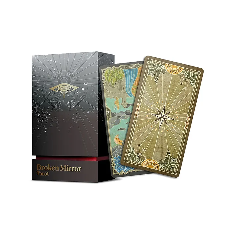 WohStudios Broken Mirror Tarot V Laser Edition By Kuroda Black Core Paper, Fifth Edition, Tarot Board Games-1