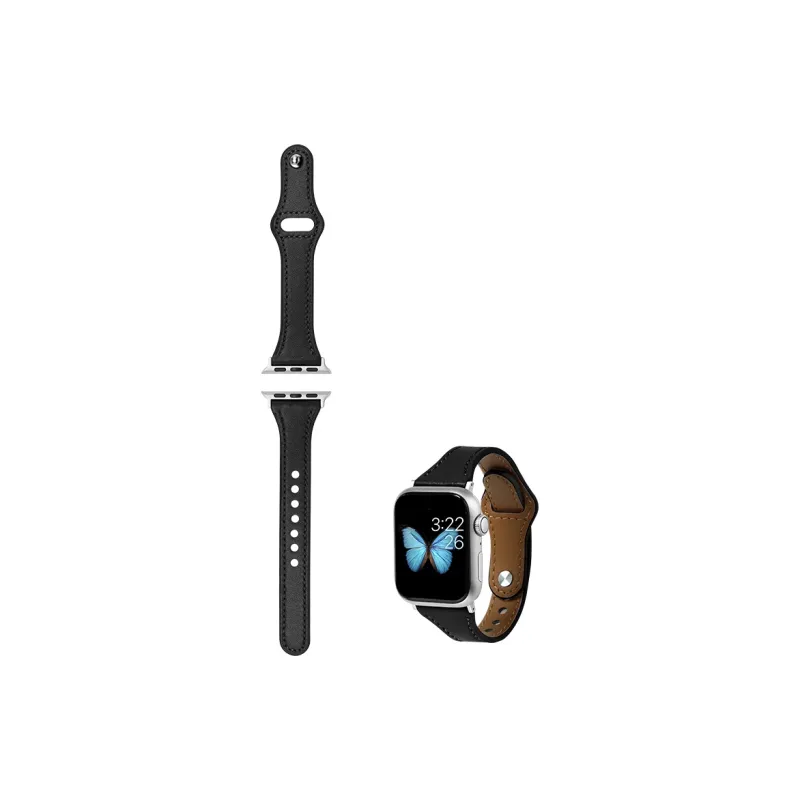 SHIRUI Small Round Pendant Accessories Genuine Leather Strap Watch Bands 38/40/45/ Unisex-35