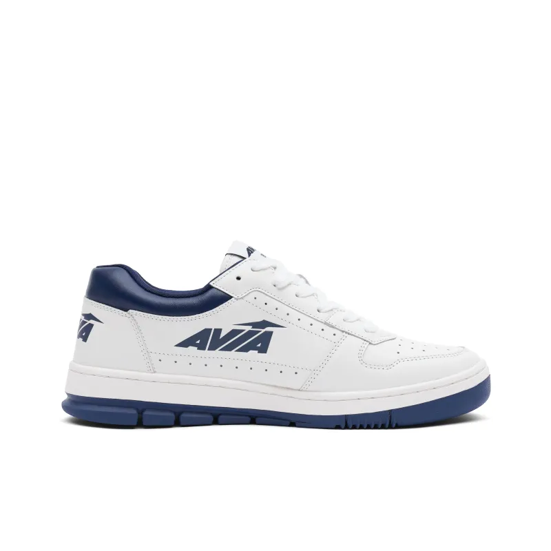 AVIA 805 Series Slip Resistant Low Top Skateboard Shoes Men's White Blue-1