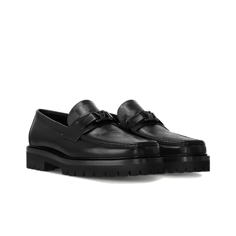 LOUIS VUITTON Major Loafers Men's Black-3
