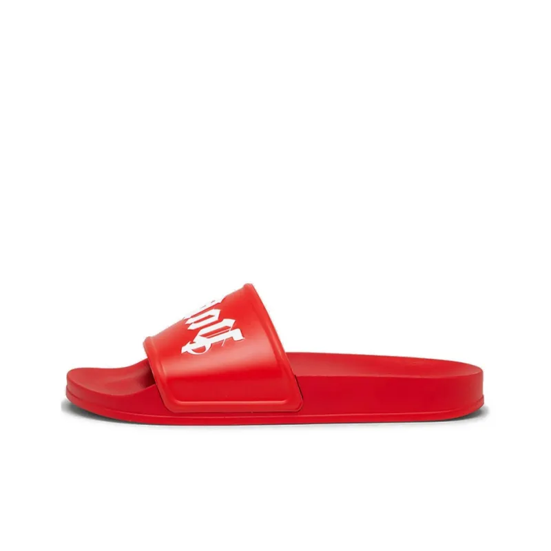 PALM ANGELS Pool Slides Red White-0