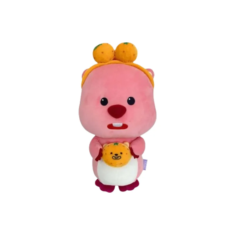 Zanmang Loopy Loopy The Beaver Ruby Loopy Standing Pose Citrus Loopy Plush Doll Doll 18cm/35cm Height-0