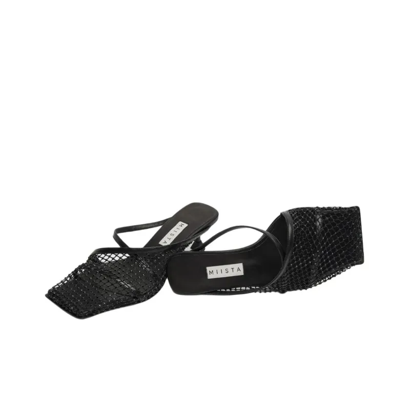 MIISTA Closed Toe Slippers 5cm Women's Black-2