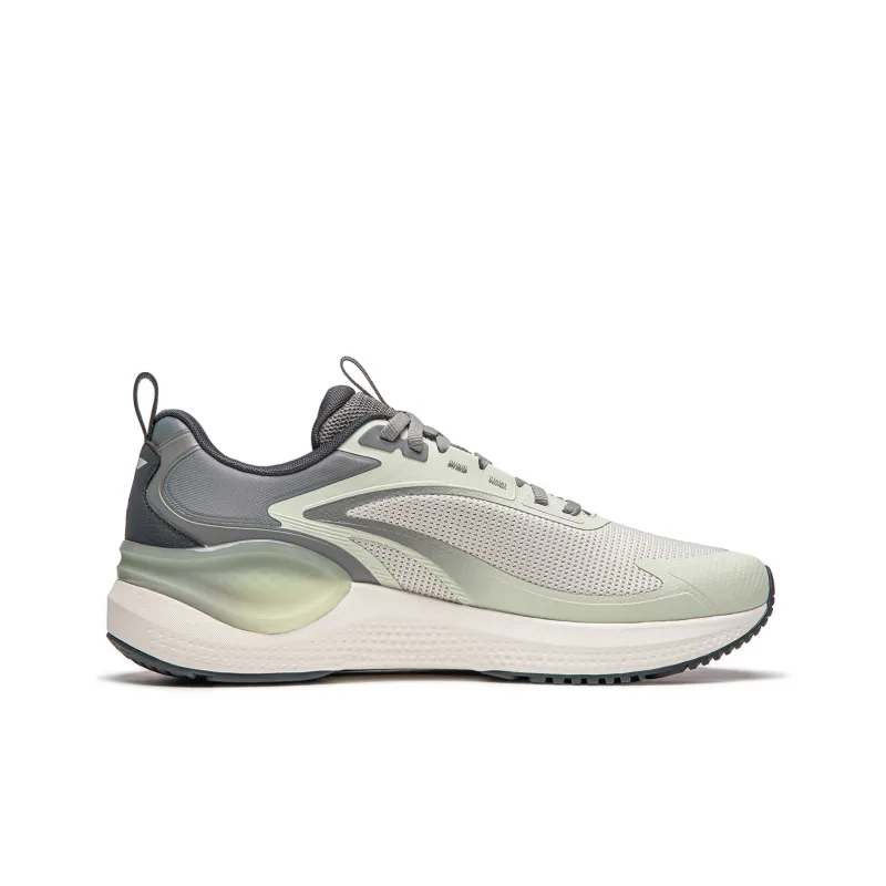 LiNing Eazgo V2 Cushioning Wear Resistant Low Top Casual Running Shoes Men's Gray Green-1