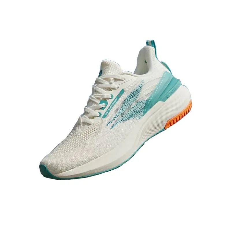 361° Durable Breathable Low-Top Running Shoes Men's White Green-1
