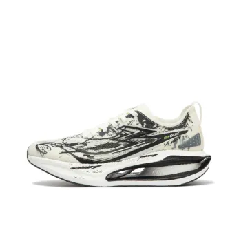 361° Cushioning Anti Slip Wear Resistant Breathability Low Top Running Shoes Men's White Black