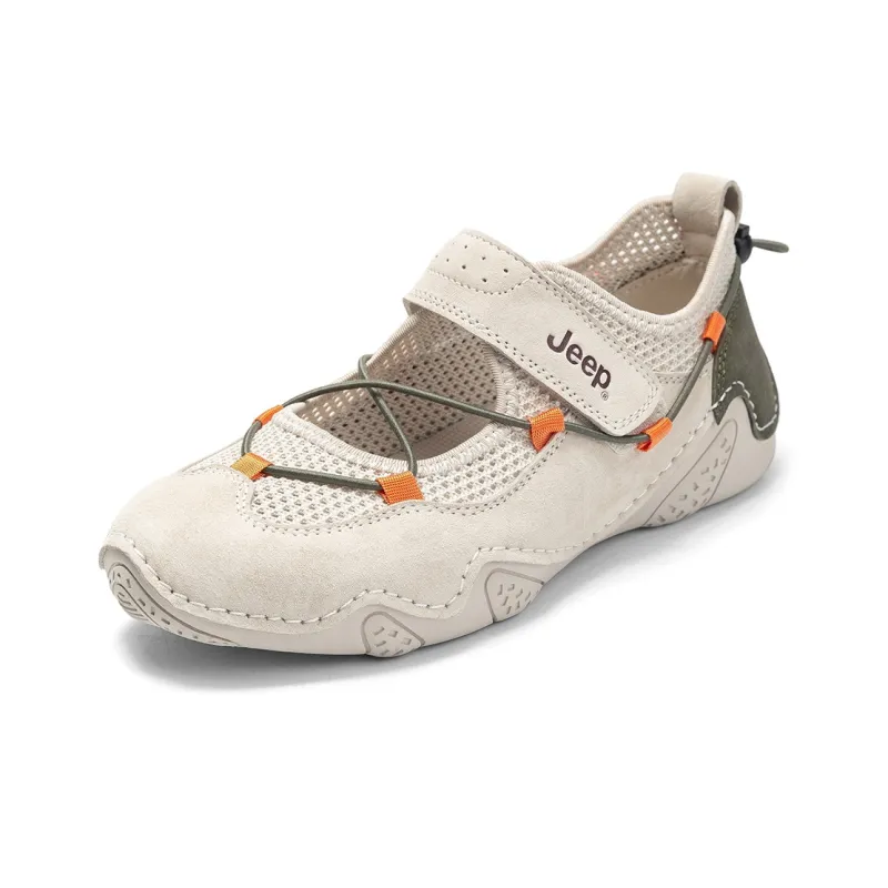 Jeep Shock Absorbers Slip Resistant, Abrasion Resistant, Breathable Running Shoes Women's Gray Green-1
