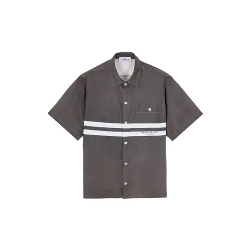 STONE ISLAND Marina Shirts Men Gray