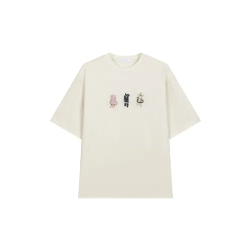 Bosieagender T-Shirts Men Light Apricot