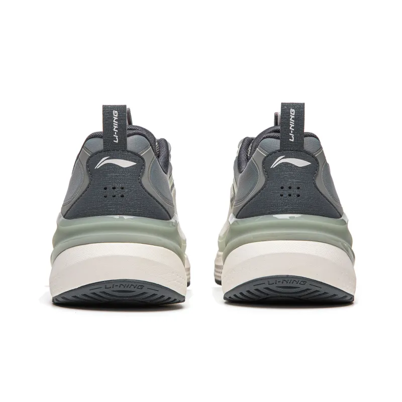 LiNing Eazgo V2 Cushioning Wear Resistant Low Top Casual Running Shoes Men's Gray Green-6