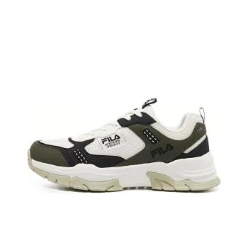 FILA Sash Durable Breathable Low-Top Running Shoes Men's White Green