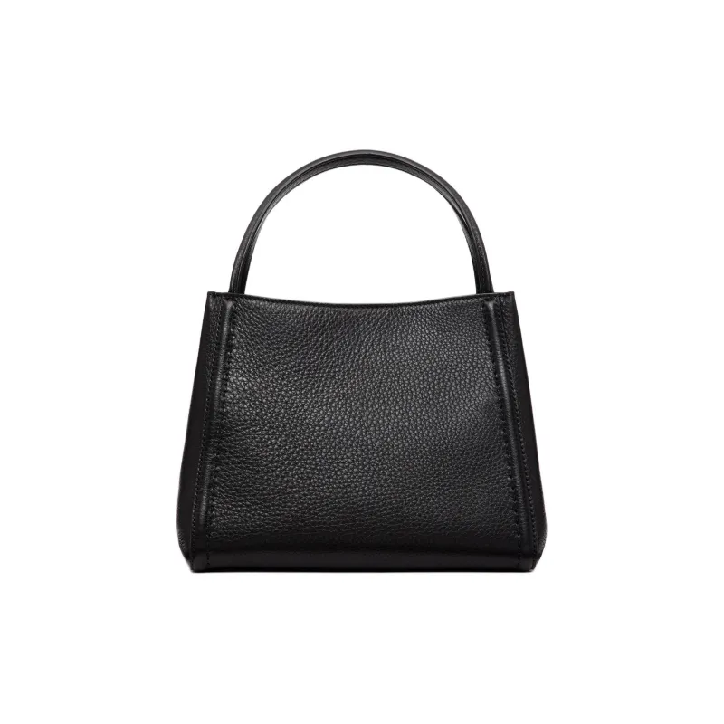 Valentino ALLTIME Grained Calfskin Shoulder Bag Crossbody Bag Handbag Medium Size Women's Black-3