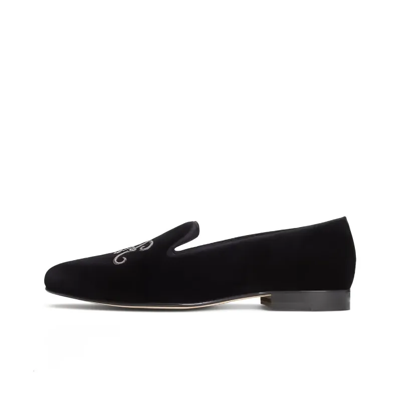 Ralph Lauren Purple Label Alonzo Velvet Slippers-0