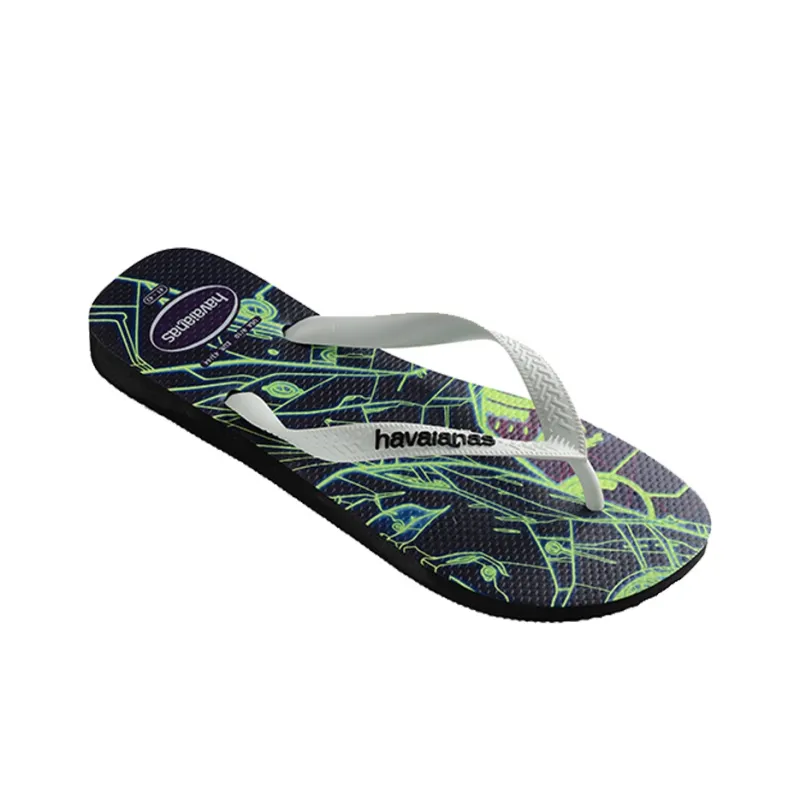 Havaianas Stylish Sandals Unisex Black White-2